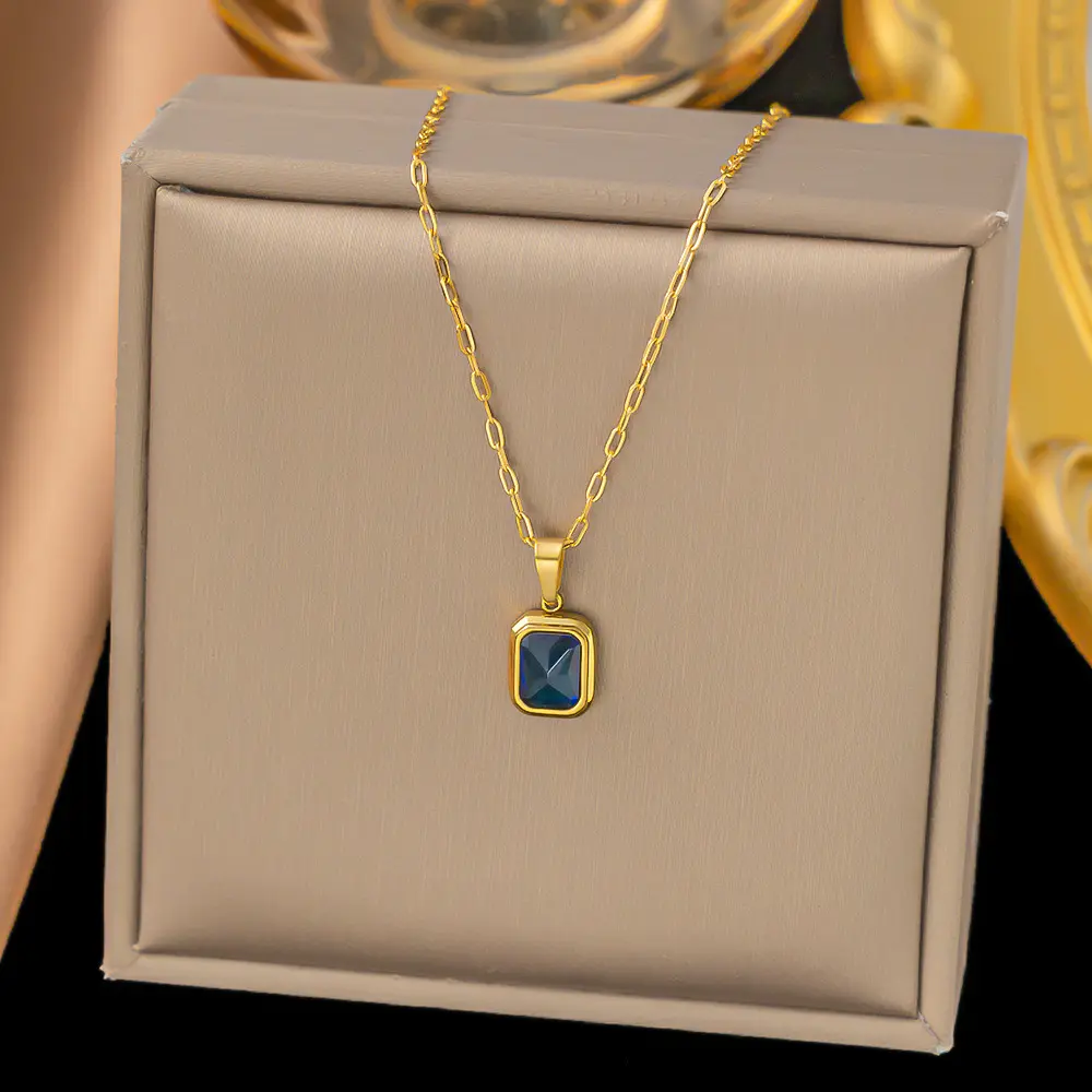 Blue Square Pendent - FY0258